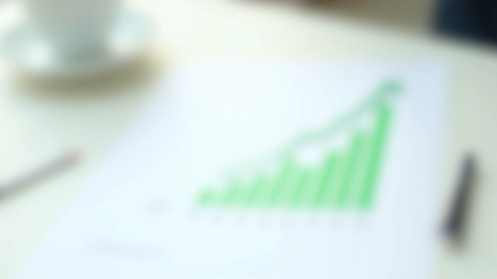 Graphique montrant une croissance des revenus en ligne sur trois mois, lignes ascendantes en vert, fond blanc propre